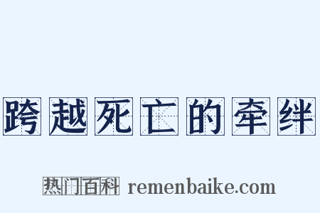 跨越死亡的牵绊是什么意思的图片